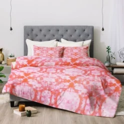 Schatzi Brown Bexeley Tie Dye Duvet Set Pink - Deny Designs