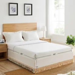 Sweet Jojo Designs Dust Ruffle Queen Bed Skirt Boho Fringe Macrame Ivory -Laura Ashley Shop GUEST 0bd1ce7d 034e 4a54 acca 79dc7c737681