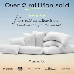 Coop Home Goods 20”x 54" Adjustable Memory Foam Body Pillow - GREENGUARD Gold Certified - Lulltra Washable Cover - White -Laura Ashley Shop GUEST 1839cc4c 44f2 4a76 87bb f422b728a59d