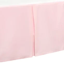 Everyday Kids Light Pink Pleated Crib Skirt – 100% Cotton Dust Ruffle For Baby Girls, Split Corners, 14” Drop – Fits Standard Crib Mattresses -Laura Ashley Shop GUEST 20266569 3582 4813 8399 37c45b9bd49d