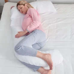 Cheer Collection U-Shaped Pregnancy Body Pillow - Customizable Full Body Support (White) -Laura Ashley Shop GUEST 27798333 c5dc 43df 88e1 a1df6d52101e