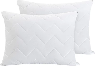 Waterguard Quilted Waterprof Cotton Top Pillow Protector Set Of 4 White 3 Waterguard Quilted Waterprof Cotton Top Pillow Protector Set Of 4 White - Image 3