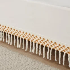 Sweet Jojo Designs Dust Ruffle Queen Bed Skirt Boho Fringe Macrame Ivory -Laura Ashley Shop GUEST 47de9850 5fd1 4e92 be74 473b372bc6cd