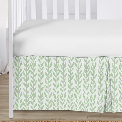 Sweet Jojo Designs Girl Baby Crib Bed Skirt Sunflower Green And White 2 Sweet Jojo Designs Girl Baby Crib Bed Skirt Sunflower Green And White - Image 2
