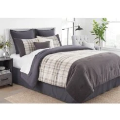 8pc Plaid With Corduroy Comforter Bedding Set Gray/Taupe - Threshold™ 9 8pc Plaid With Corduroy Comforter Bedding Set Gray/Taupe - Threshold™ -Laura Ashley Shop GUEST 4f8d88dd 871d 441f b923 14a927b0ba5f