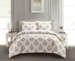 Chic Home Amelia 7 Piece Duvet Cover Set Floral Medallion Print Design Bed In A Bag Bedding With Zipper Closure Taupe -Laura Ashley Shop GUEST 53d31511 32b8 4085 817f adb2af52eb41