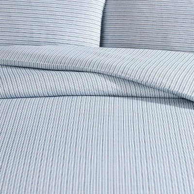 Eddie Bauer Ticking Stripe Duvet Set Navy Blue 6 Eddie Bauer Ticking Stripe Duvet Set Navy Blue - Image 6