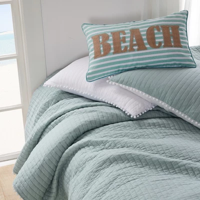 Pom Pom Slate Euro Sham - Levtex Home 4 Pom Pom Slate Euro Sham - Levtex Home - Image 4