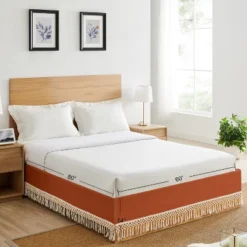 Sweet Jojo Designs Girl Dust Ruffle Queen Bed Skirt Boho Floral Wildflower Orange And Ivory -Laura Ashley Shop GUEST 5c5e2f30 db37 4c6e a834 e3988a9a05c7