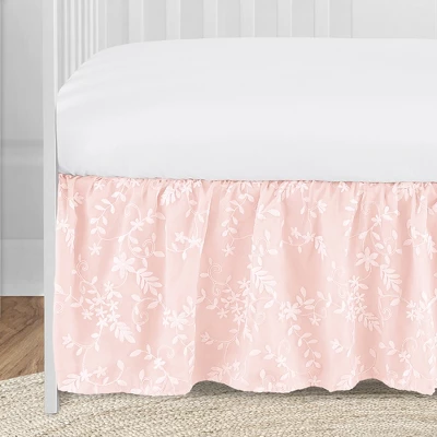 Sweet Jojo Designs Girl Baby Crib Bed Skirt Lace Collection Solid Blush Pink 2 Sweet Jojo Designs Girl Baby Crib Bed Skirt Lace Collection Solid Blush Pink - Image 2