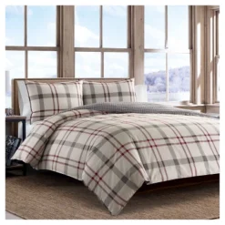 Portage Bay Plaid Duvet Cover And Sham Set Silver - Eddie Bauer® -Laura Ashley Shop GUEST 7ba696e6 95c9 44be 80ee e1accb981c6c