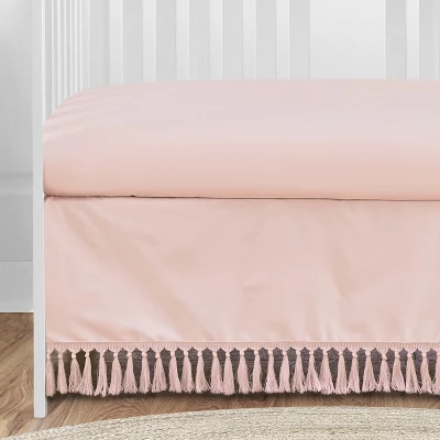 Sweet Jojo Designs Girl Baby Crib Bed Skirt Bohemian Collection Solid Blush Pink 2 Sweet Jojo Designs Girl Baby Crib Bed Skirt Bohemian Collection Solid Blush Pink - Image 2