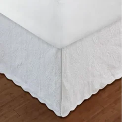 Greenland Home Fashion Paisley Quilted Bed Skirt 18" - White -Laura Ashley Shop GUEST 8ace9083 5f4f 48d9 b84b 593f65416e68