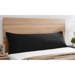 Sweet Jojo Designs Body Pillow Cover (Pillow Not Included) 54in.x20in. Solid Black
