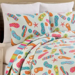 C&F Home Flip Flop Life Coastal Beach Theme Quilt Beach Mini Set -Laura Ashley Shop GUEST 9290a9ed 2cbd 4d7b a5f4 b16b8110b982
