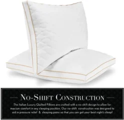 Dr. Pillow Italian Luxury Quilted Pillow - Queen, Set Of 2 -Laura Ashley Shop GUEST 96c3c736 262c 47bc be1a f0bdde1825d0