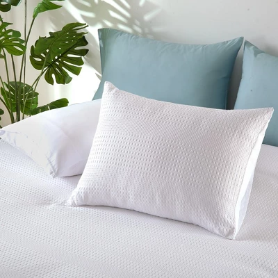 White Waffle Weave Textured Duvet Cover Set - Soft And Breathable, All-Season Duvet Cover 5 White Waffle Weave Textured Duvet Cover Set - Soft And Breathable, All-Season Duvet Cover - Image 5