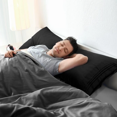 PiccoCasa Microfiber Body Pillowcases Embroidery Zipper Closure 2 Pcs 1 PiccoCasa Microfiber Body Pillowcases Embroidery Zipper Closure 2 Pcs