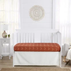 Sweet Jojo Designs Boy Or Girl Gender Neutral Unisex Baby Crib Bed Skirt Diamond Tuft Collection Solid Off White