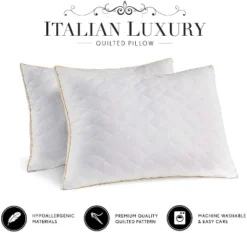 Dr. Pillow Italian Luxury Quilted Pillow - Queen, Set Of 2 -Laura Ashley Shop GUEST a14ca679 9818 415f 84f1 88d9f1f99374