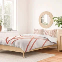 Twin/Twin XL Geometric Elisabeth Fredriksson Art Deco Duvet Cover Set Pink - Deny Designs