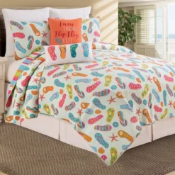 C&F Home Flip Flop Life Coastal Beach Theme Quilt Beach Mini Set -Laura Ashley Shop GUEST a64d0603 009b 475b a979 6839ad3005e7