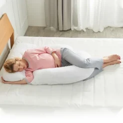 Cheer Collection U-Shaped Pregnancy Body Pillow - Customizable Full Body Support (White) -Laura Ashley Shop GUEST b24a06c7 4ce3 4cc3 b547 3db2e5ad6af9