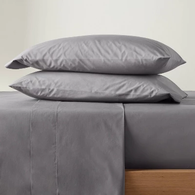Washed Supima Percale Solid Sheet Set - Casaluna™ 1 Washed Supima Percale Solid Sheet Set - Casaluna™