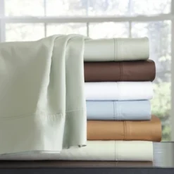 Pointehaven 500 Thread Count 100% Long Staple Cotton Sateen 2 Pc Pillow Cases