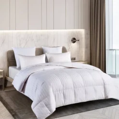 Siberian 500 Thread Count Damask Striped White Down Pillow - Blue Ridge Home Fashions -Laura Ashley Shop GUEST bbf88f3f 84e5 492d 80cd 6363bee622f6