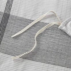 King/California King Austin Cotton Jacquard Plaid Duvet Cover Set White/Black -Laura Ashley Shop GUEST c2697321 ff32 410e 945a 04bda1a09d43