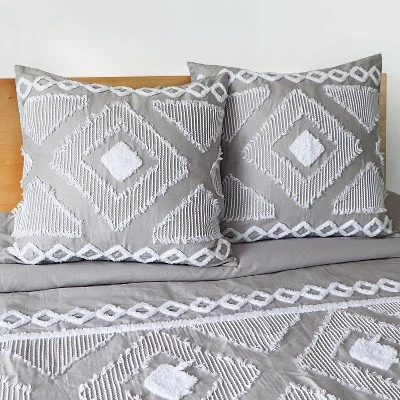 Harleson Grey - Euro Sham - Grey, Cream & White - Levtex Home 1 Harleson Grey - Euro Sham - Grey, Cream & White - Levtex Home