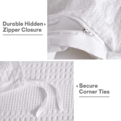 White Waffle Weave Textured Duvet Cover Set - Soft And Breathable, All-Season Duvet Cover 9 White Waffle Weave Textured Duvet Cover Set - Soft And Breathable, All-Season Duvet Cover -Laura Ashley Shop GUEST cdc8e245 e17b 4030 9a63 9637212600e1