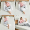 Cheer Collection U-Shaped Pregnancy Body Pillow - Customizable Full Body Support (White)