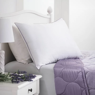 Lavender Infused Microfiber Bed Pillow - Dream Infusion 3 Lavender Infused Microfiber Bed Pillow - Dream Infusion - Image 3