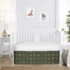 Sweet Jojo Designs Boy Or Girl Gender Neutral Unisex Baby Crib Bed Skirt Jungle Animals Green And White